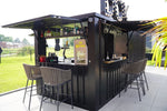 Charger l&#39;image dans la galerie, Conteneur Bar Démontable 4×2 mètres XL Noir RAL 9005
