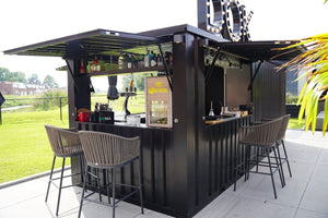 Conteneur Bar Démontable 4×2 mètres XL Noir RAL 9005